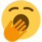 Yawning Face emoji on Twitter